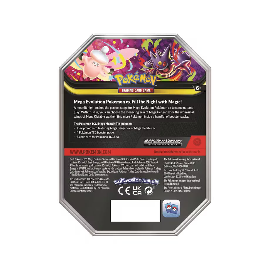 Pokemon Mega Moonlit Ex Tin - ENGLISH