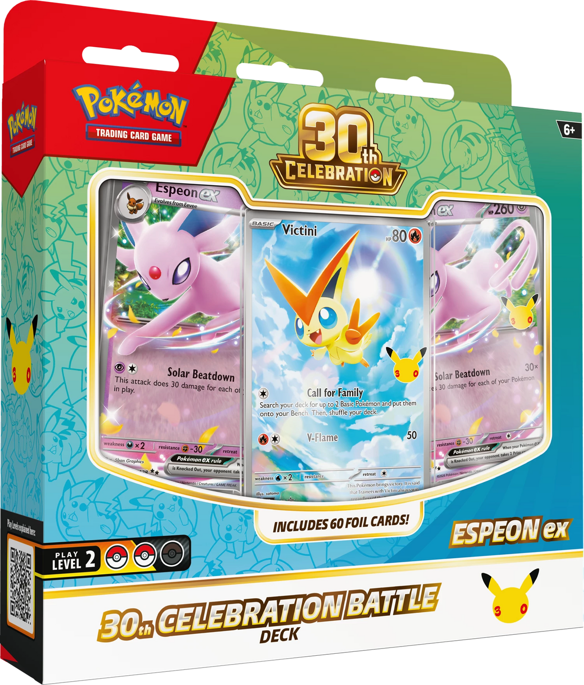 Pokémon TCG: 30th Celebration Battle Deck Collection 2026 – Espeon and Umbreon Bundle (2 Decks)