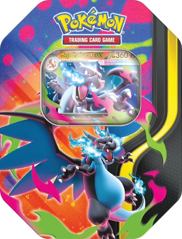 Pokémon TCG: Mega Evolution – Mega Charizard X Tin