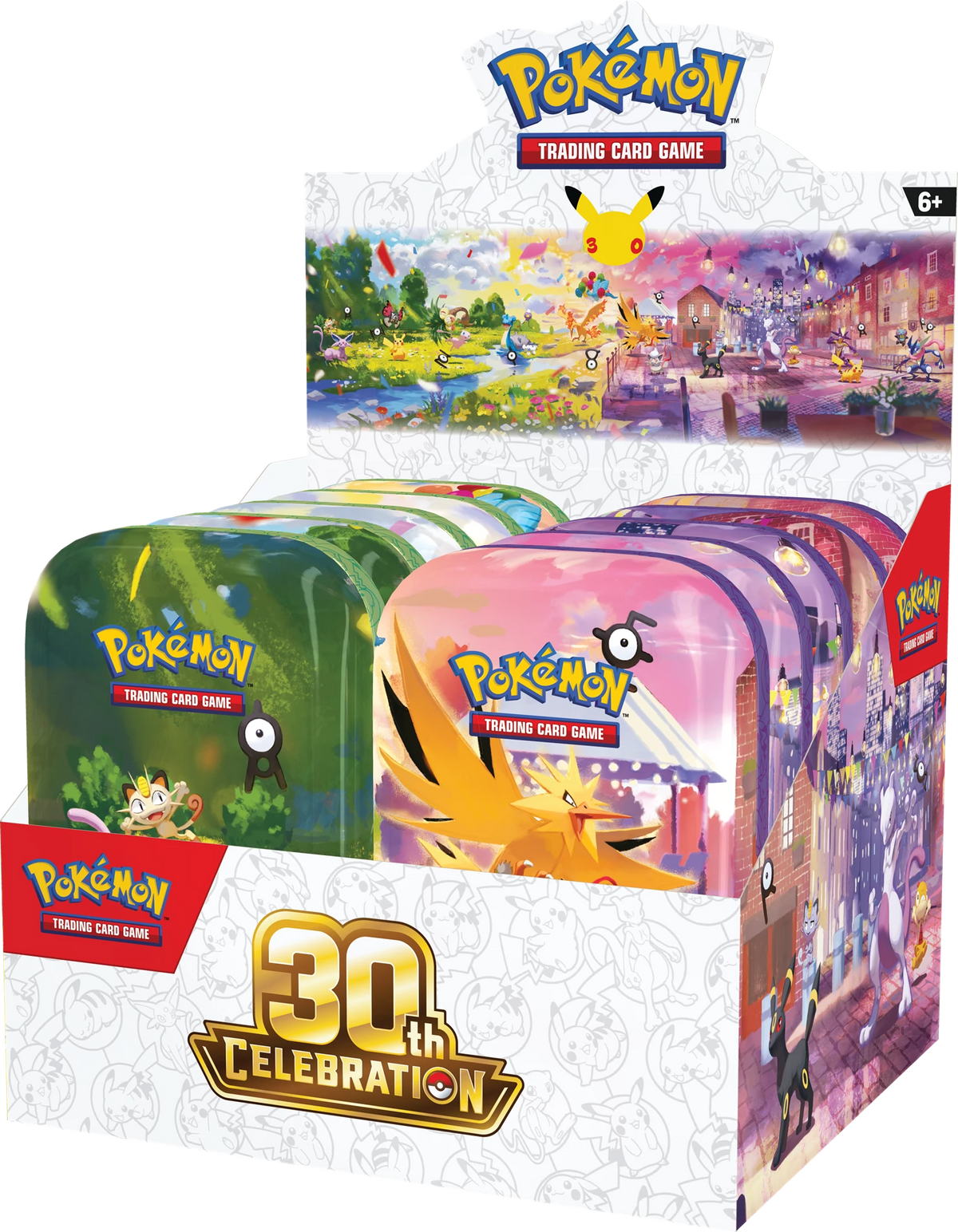 Pokémon TCG 30th Celebration Mini Tin Display (10 Tins)