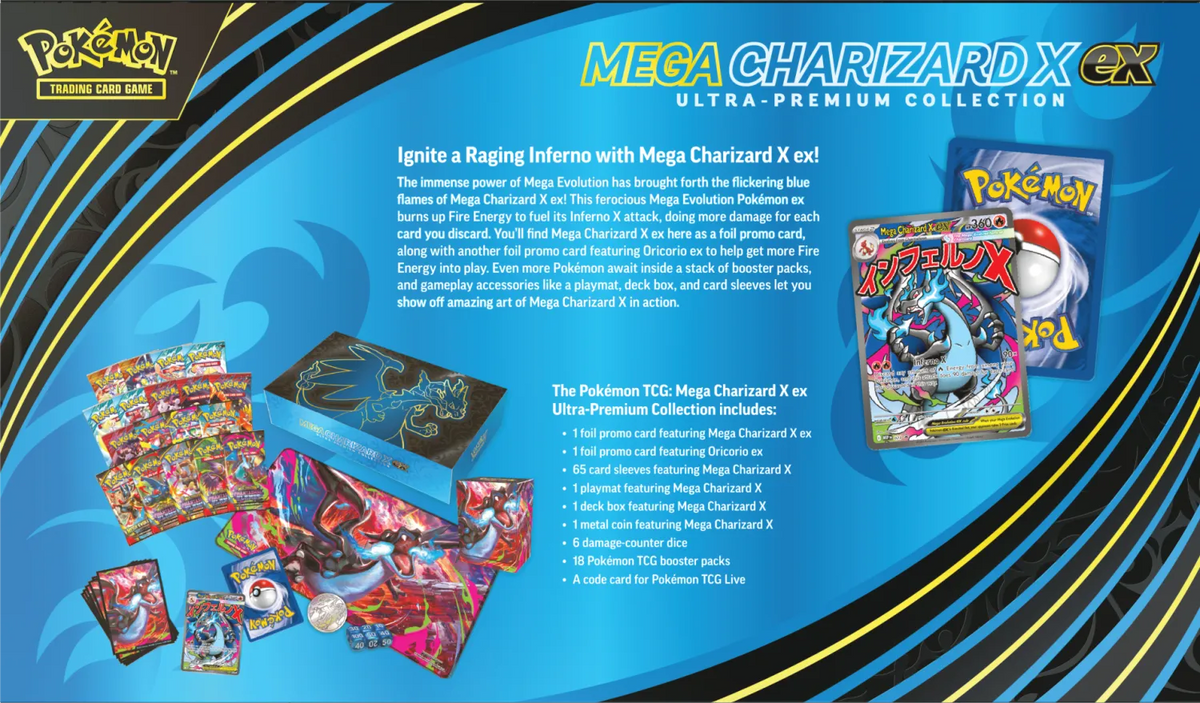 Pokémon-Sammelkartenspiel: Mega-Glurak X Ultra-Premium-Kollektion