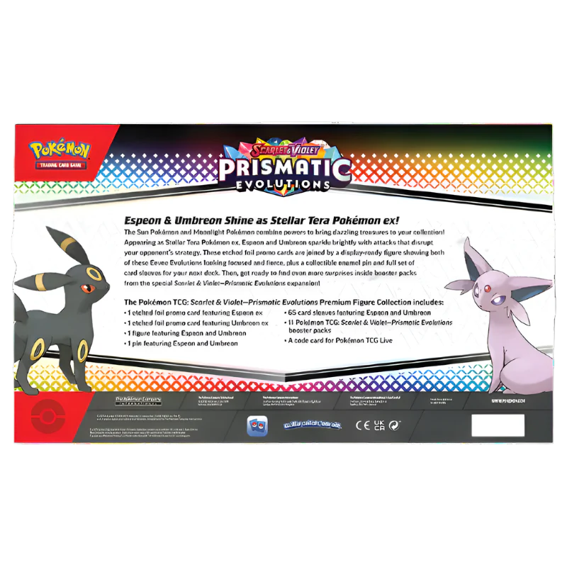 Pokémon JCC : Scarlet & Violet SV8.5 – Collection de figurines premium Évolutions Prismatiques (Malheureux et Noctali)