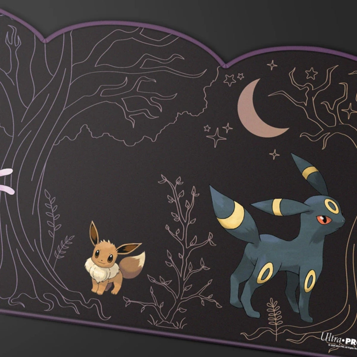 Eevee Espeon Umbreon die cut playmat detail
