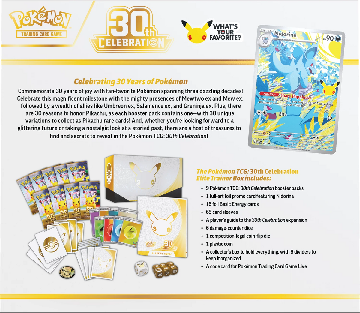 Pokémon TCG 30th Celebration Elite Trainer Box