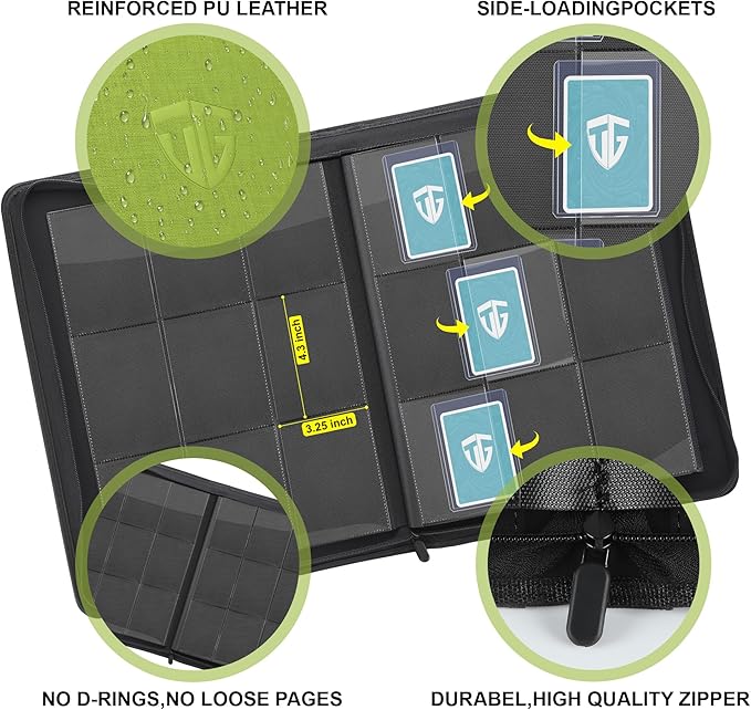 TCGuard  - 9-Pockets Toploader Binder - Olive Green