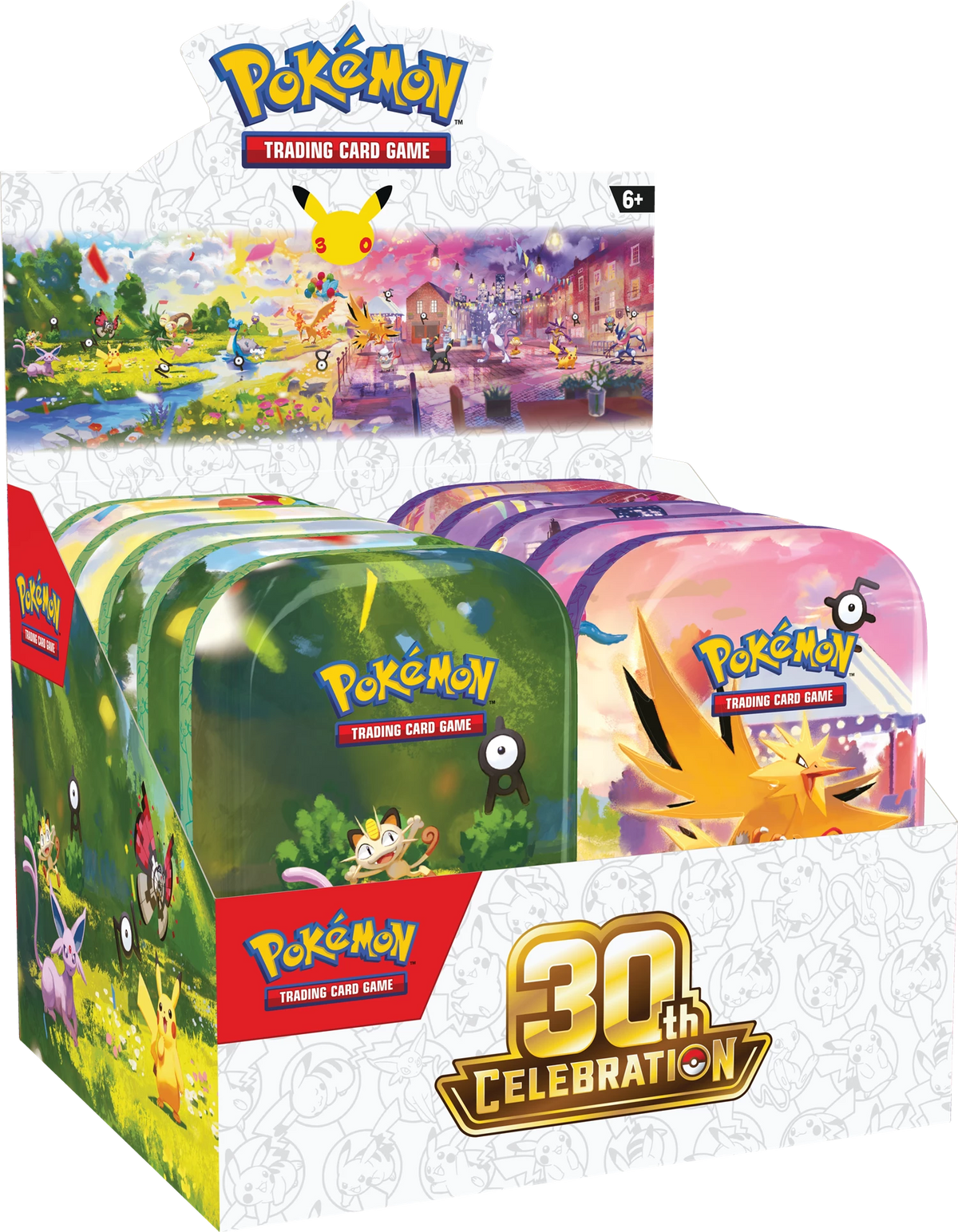 Pokémon TCG 30th Celebration Mini Tin Display (10 Tins)