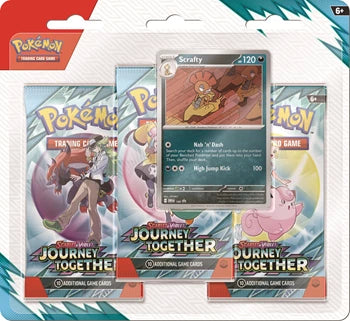 Pokemon Sv09 Gemeinsame Reise 3er-Pack Blister Scrafty