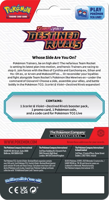Pokémon SV10 Destined Rivals Zarude Checklane Blister