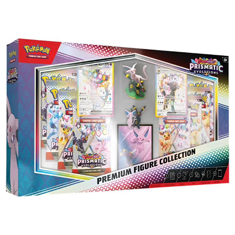 Pokémon JCC : Scarlet &amp; Violet SV8.5 – Collection de figurines premium Évolutions Prismatiques (Malheureux et Noctali)