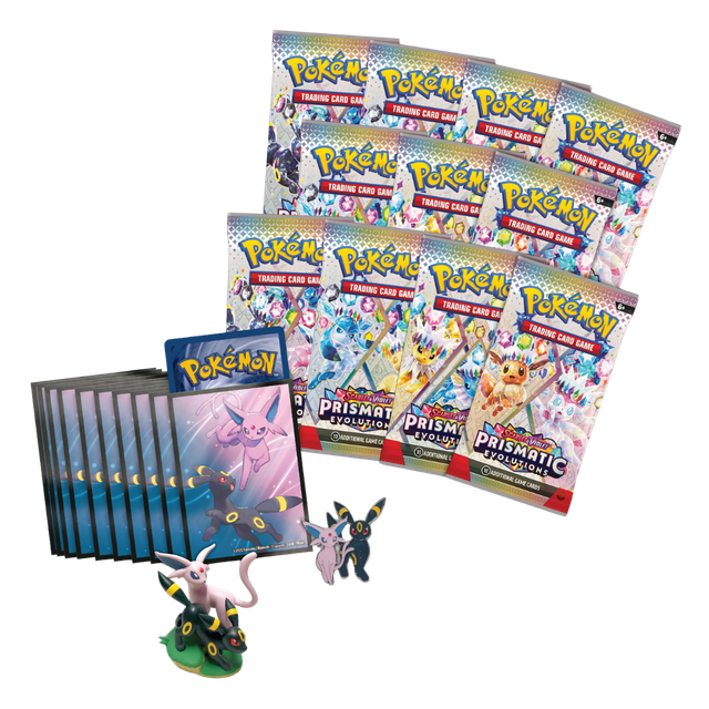 Pokémon JCC : Scarlet &amp; Violet SV8.5 – Collection de figurines premium Évolutions Prismatiques (Malheureux et Noctali)