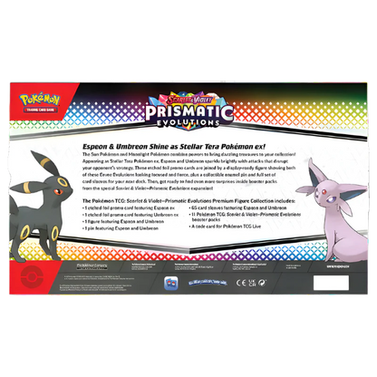 Pokémon JCC : Scarlet &amp; Violet SV8.5 – Collection de figurines premium Évolutions Prismatiques (Malheureux et Noctali)